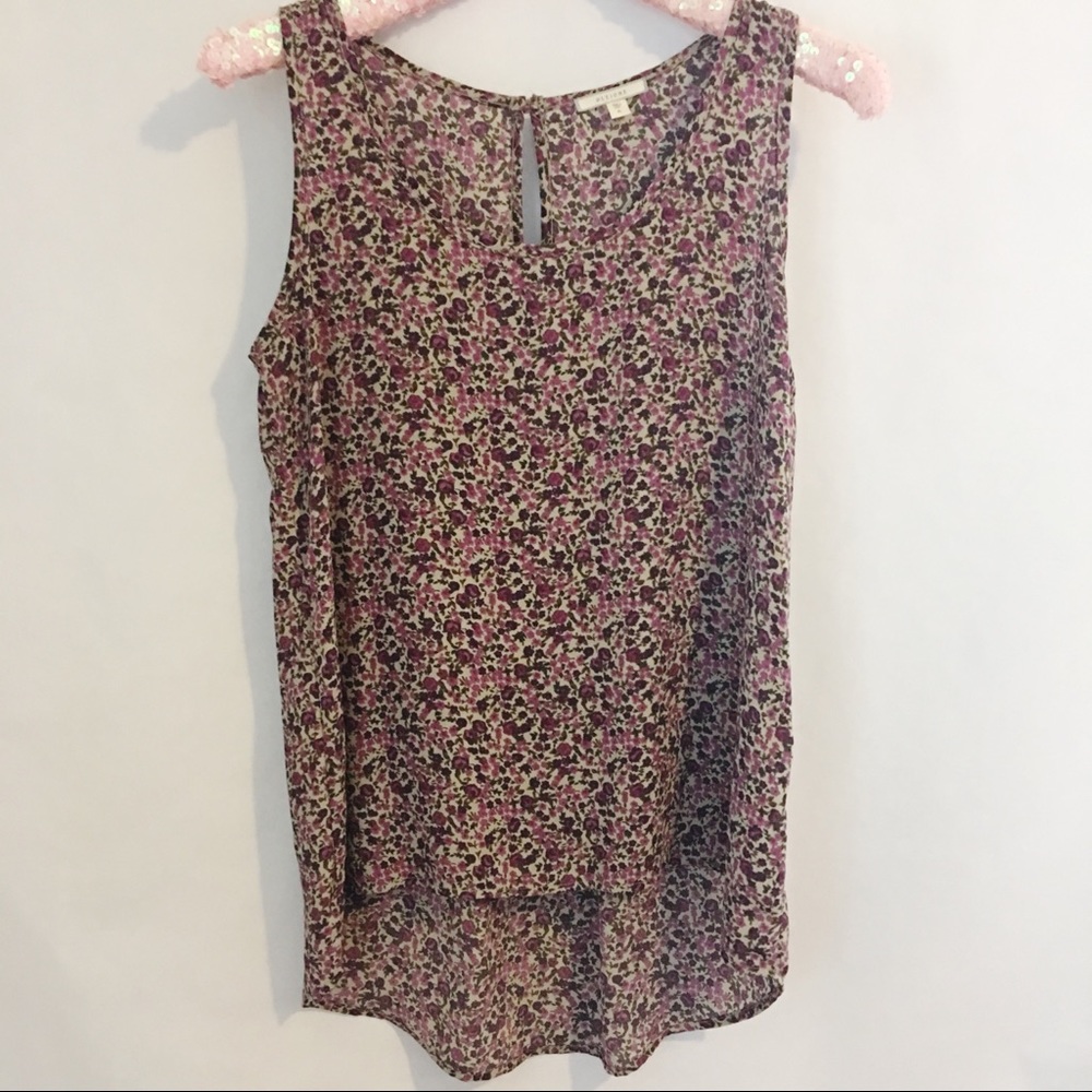 Pleione | Floral Tank with Keyhole Back